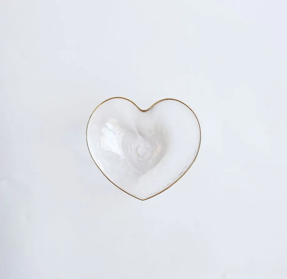 Heart Bowl L В форме сердца, миски и чашки, набор, японский стиль, глод, обод, прозрачное стекло, еда, салат, овес, фрукты, десерт, закуски, блюдо, вода, молоко, чай, чашка - Цвет: Heart Bowl L