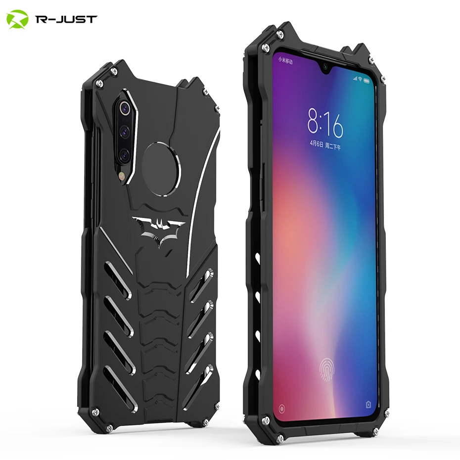 R JUST для Xiaomi Mi9 чехол Алюминиевый металлический бампер рамка Mi 9 Kickstand Броня