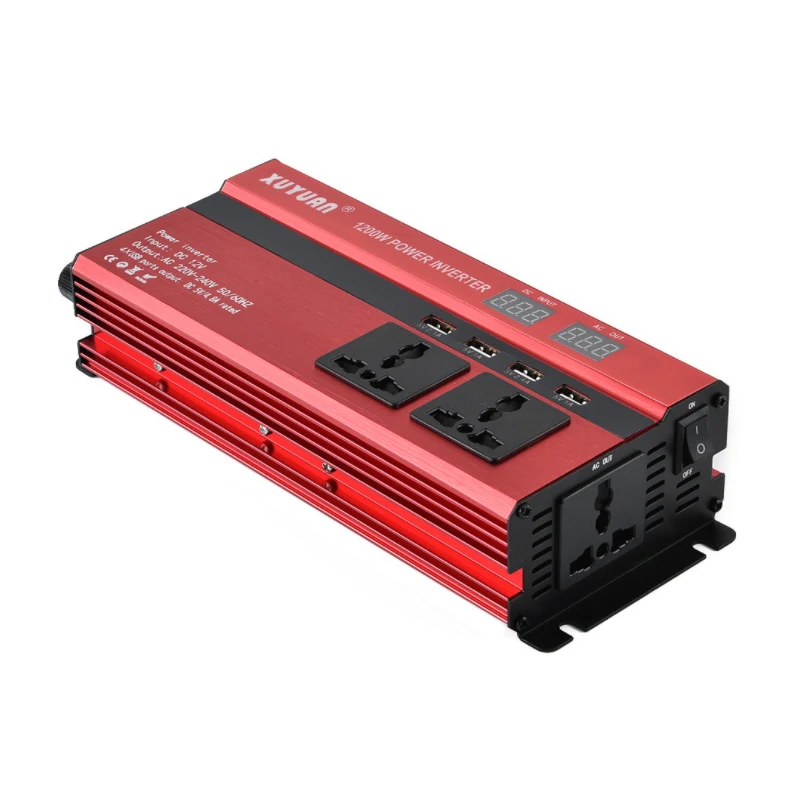 

Inverter, 12v/24v to 220v2000w, with USB display converter