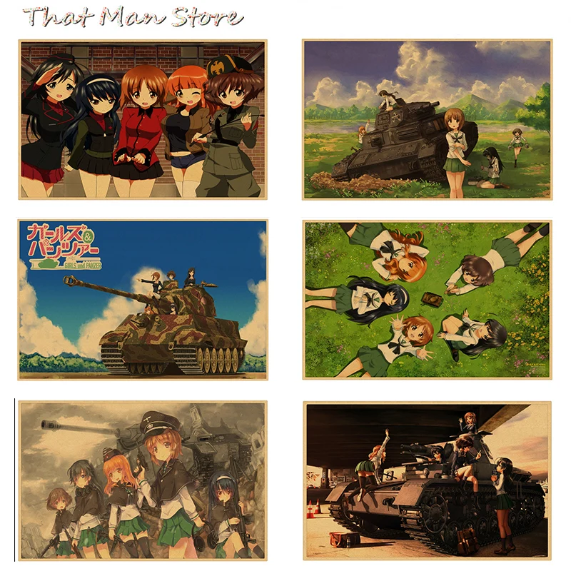 Наклейка на стену GIRLS und PANZER Nishizumi Miho saori takebe|Наклейки стену| |