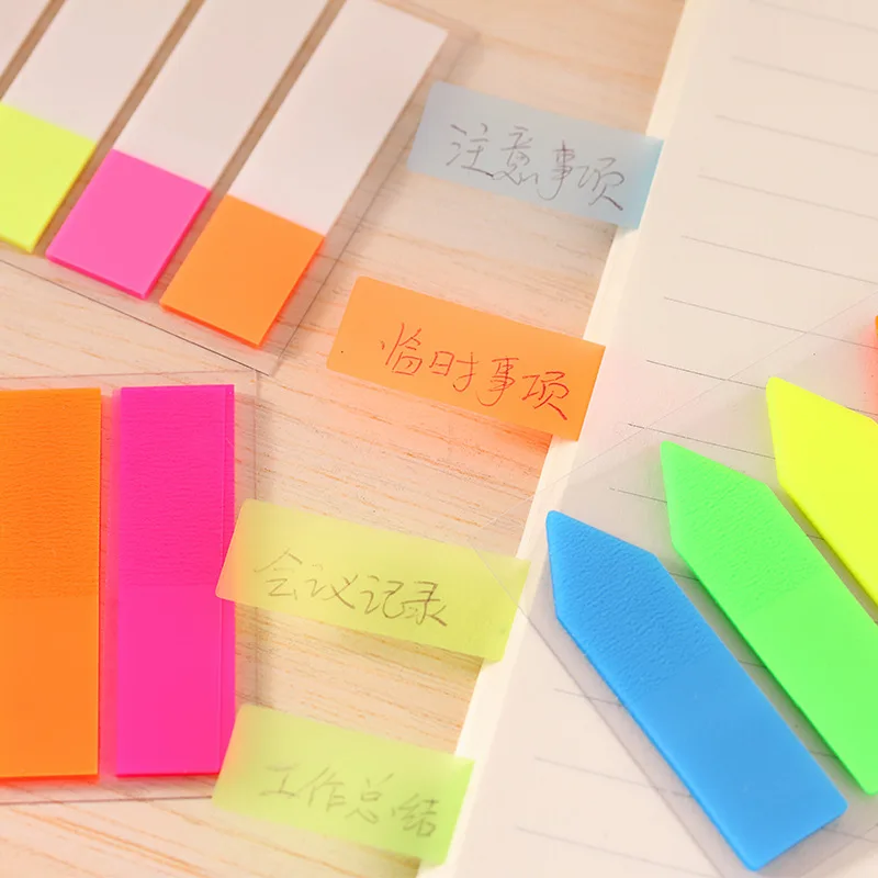 1 шт. Радуга флуоресцентный индекс блокнот заметки Kawaii стикеры Filofax блокноты для записей царапины Канцтовары офисный школьный принадлежности