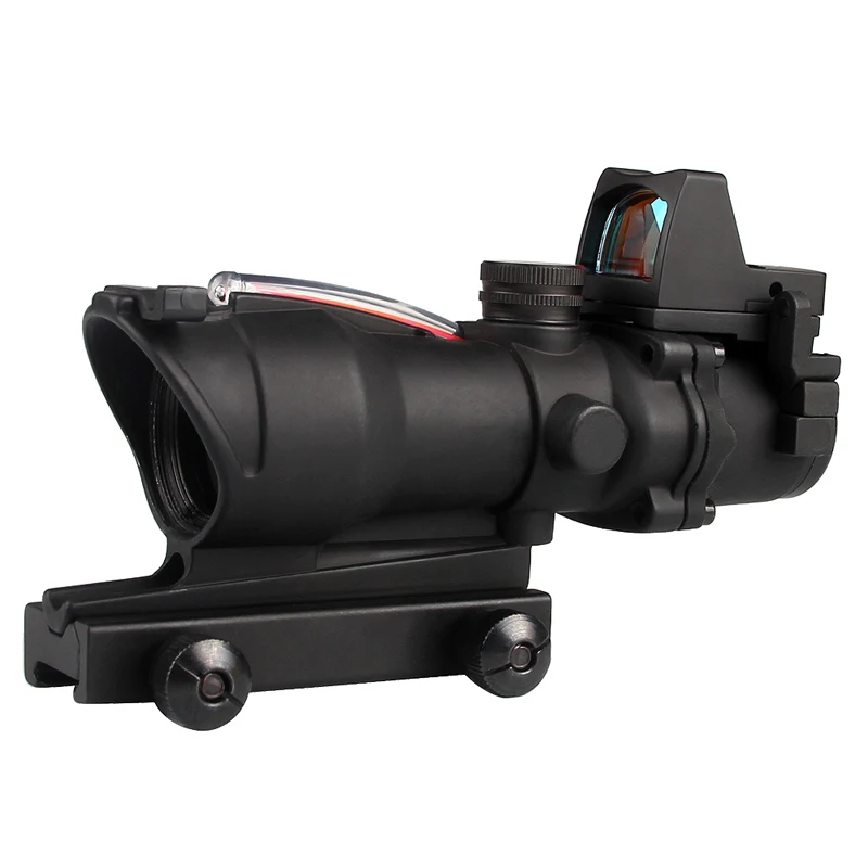 Тактический прицел оптический прицел Красная Зеленая Ткань ACOG 4X32 с RMR dot для страйкбола, охоты, стрельбы оптический RL6-0058
