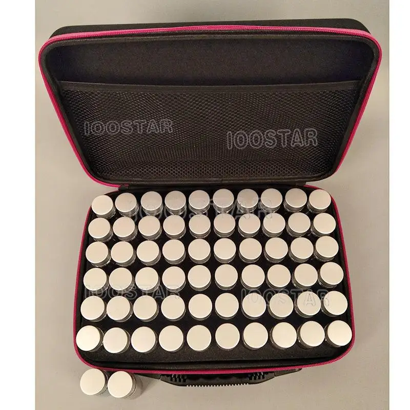 

60 Bottles Diamond Painting Box Tool Container Storage Box Carry Case Holder Hand Bag Zipper Bottles