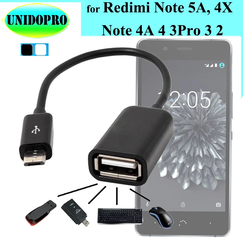 Новый переходник с Micro USB 2 0 OTG для Xiaomi Redmi Note 5A 4X 4 4A 3 Pro смартфонов Android On the go|micro usb otg