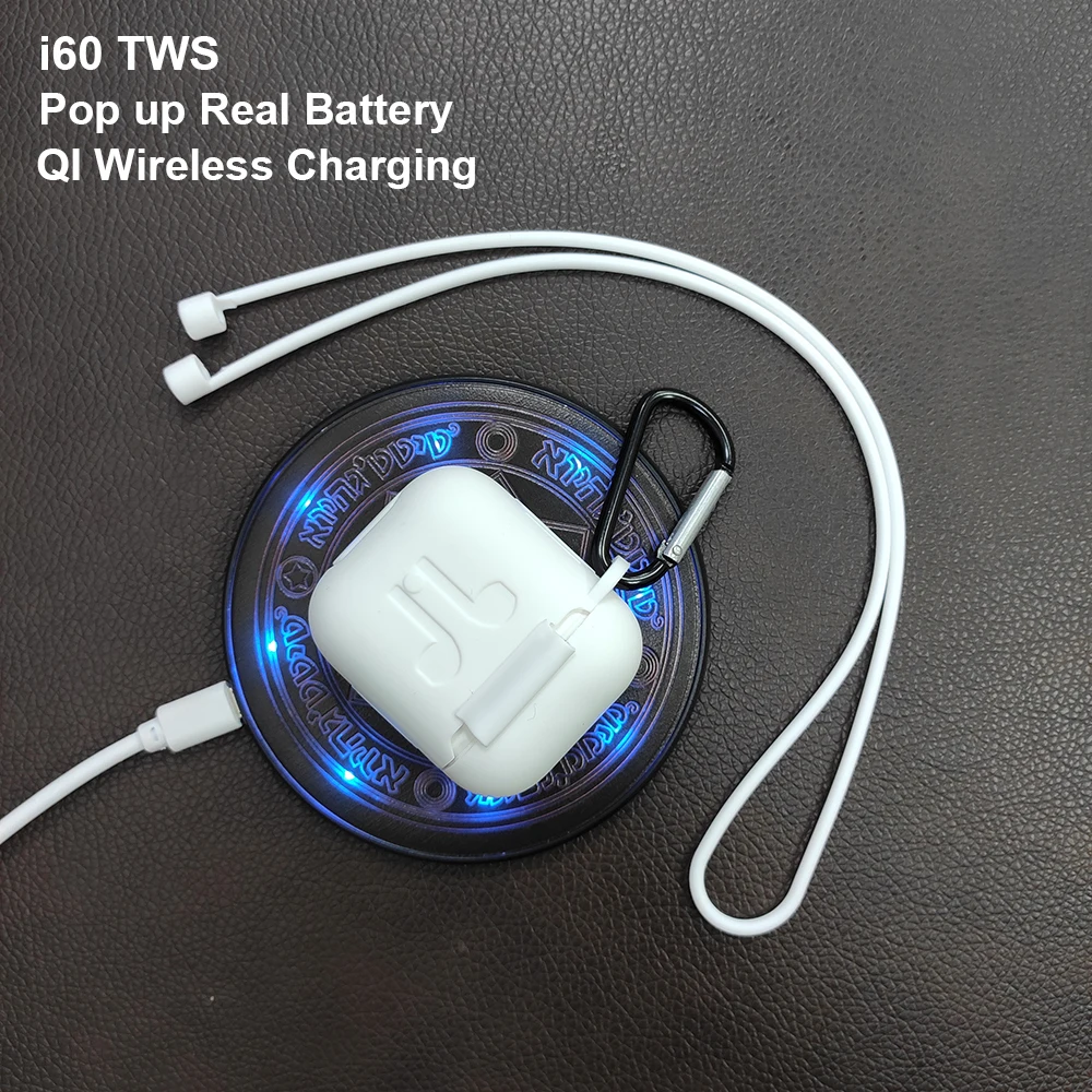 i60 TWS Pop up 1:1 Replica Separate use Wireless Earphone QI Charging Bluetooth 5.0 Earphones Bass Earbuds PK i20 i12 | Электроника