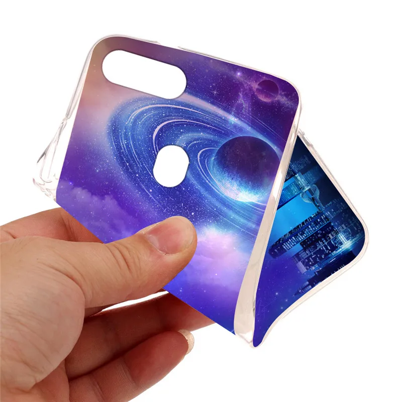 Силиконовый чехол для OPPO A7 Cover AX7 Soft Art Star Space Print Back чехол для OPPO A5S AX5S AX7 Pro A7 прозрачный чехол-бампер для телефона