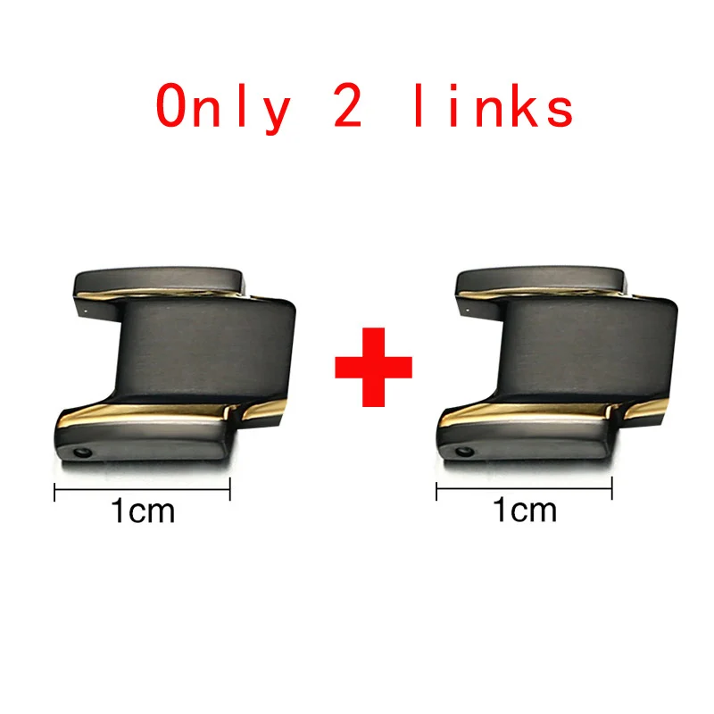 Only 2 links Vnox энергии здоровья браслет для мужчин нержавеющая сталь био магнитный мужской подарок черный цвет регулируемый - Окраска металла: Only 2 links