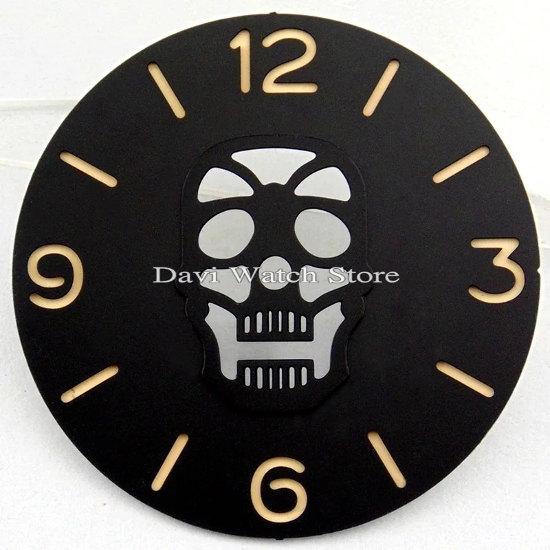 Сменные часы 38 9 мм черный циферблат зеленый светящийся подходит для часов ETA 6497