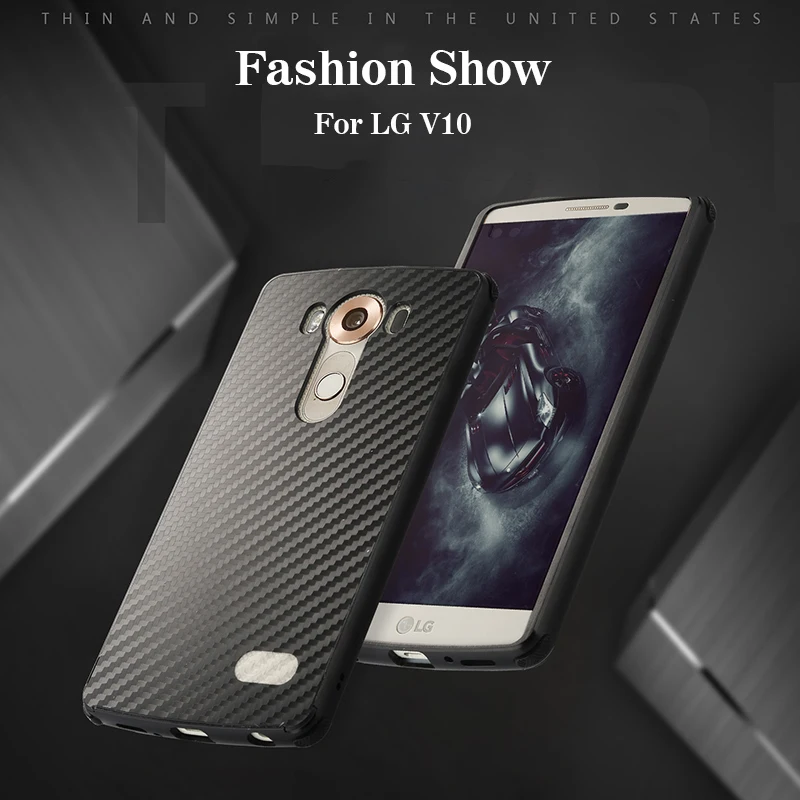Zinkgelb Новинка года для LG V10 чехол Роскошный блеск тонкий жесткий металлический бампер+ углеродного волокна бронированный противоударный чехол-накладка для телефона чехол