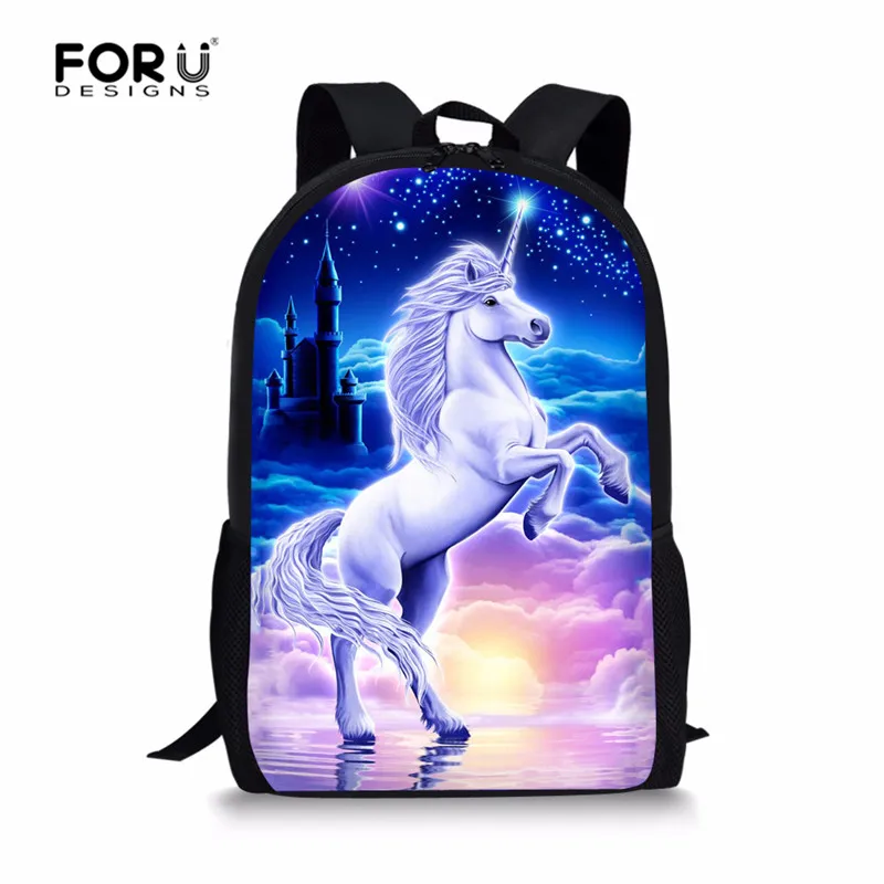 FORUDESIGNS/комплект школьных сумок для девочек и мальчиков, детский школьный рюкзак с единорогом для детей, студенческий рюкзак, школьный детский пенал для карандашей, Mochila - Цвет: Z4915C