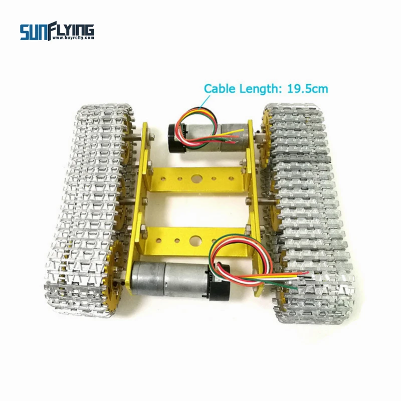 Mini T100 Metal crawler tank chassis DIY smart car Arduino robot with Plastic Track 2 Motors for Robot Platform RC | Игрушки и хобби