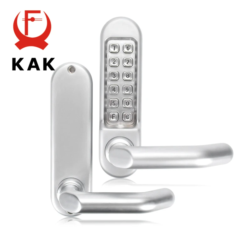 

KAK Zinc Alloy Keyless Combination Mechanical Digital Door Lock No Power Push Button Code Locks For Home Furniture Hardware