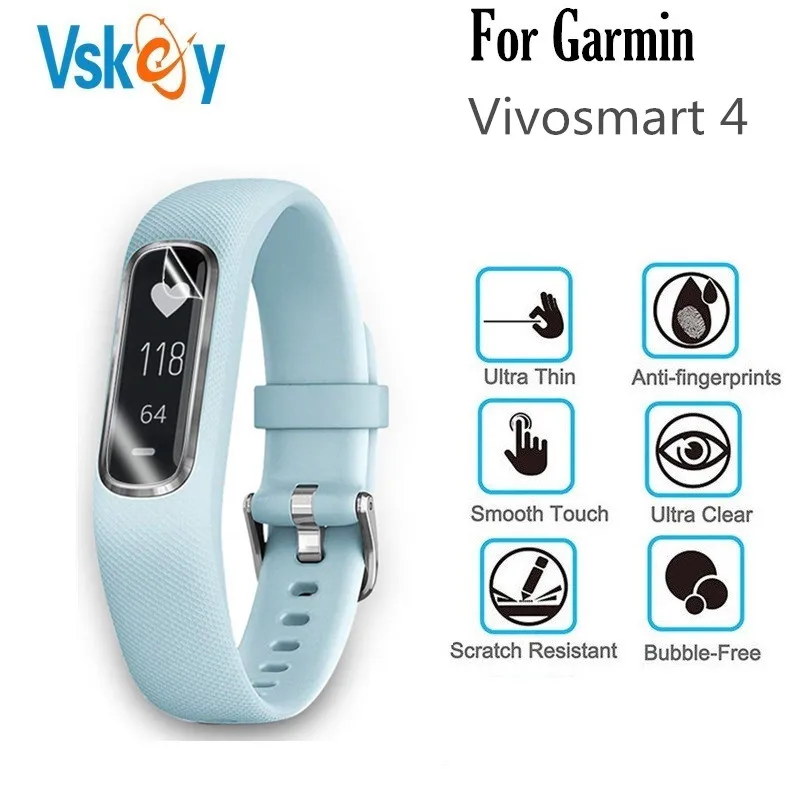 VSKEY 100 шт Мягкий ТПУ протектор экрана для Garmin Vivosmart 4 смарт спортивные часы защитная пленка(без закаленного стекла
