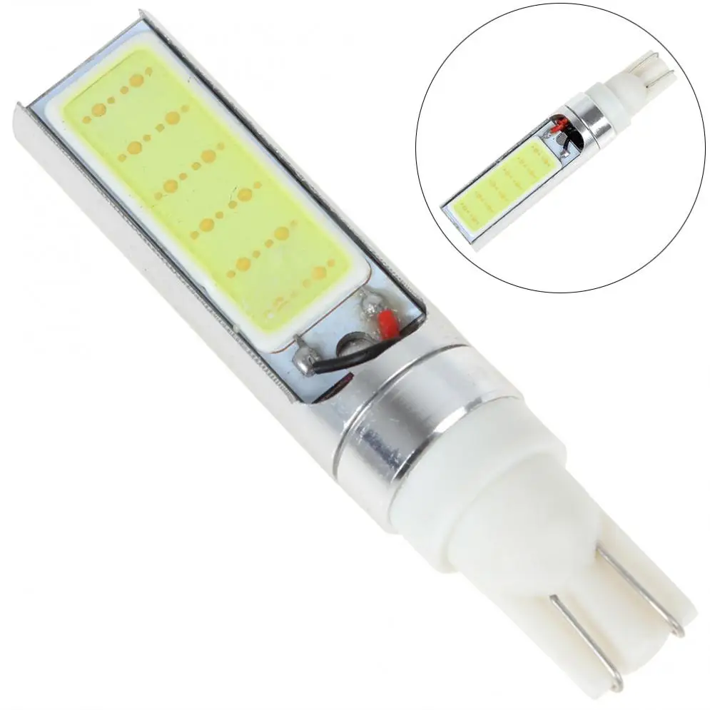 12V DC 10W 300LM 6500K 8000K супер яркий ксеноновый белый светильник T10 светодиодный COB лампы