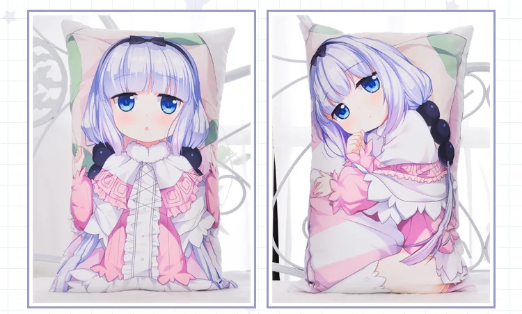 Аниме Miss Kobayashi's Dragon Maid Kanna обнимает тело наволочка чехол Kawaii Otaku 2WAY наволочка для ткани 35*55/160*50 см