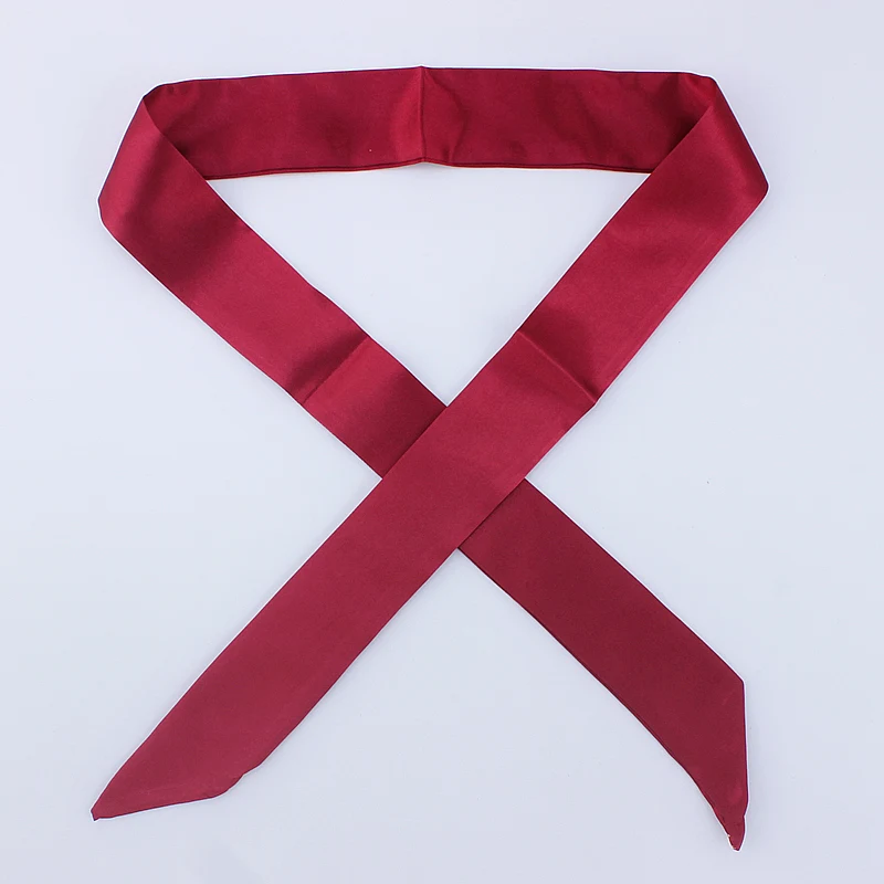 30 цветов женский платок модный однотонный шарф узкий маленький с лентами и