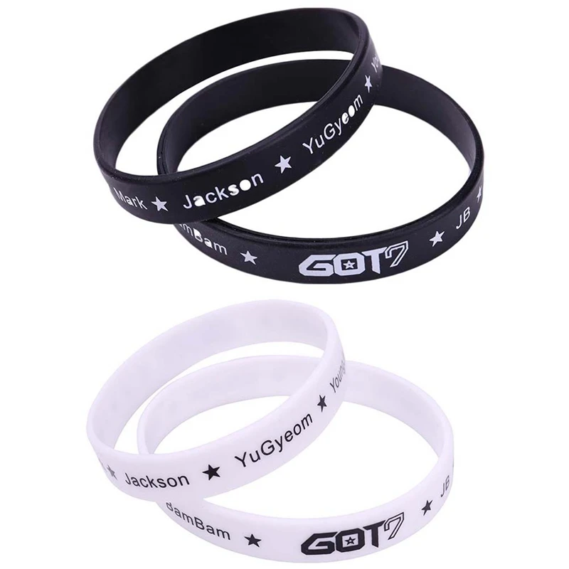 Мода GOT7 в том же стиле вентилятор сделал силиконовый браслет-повязка