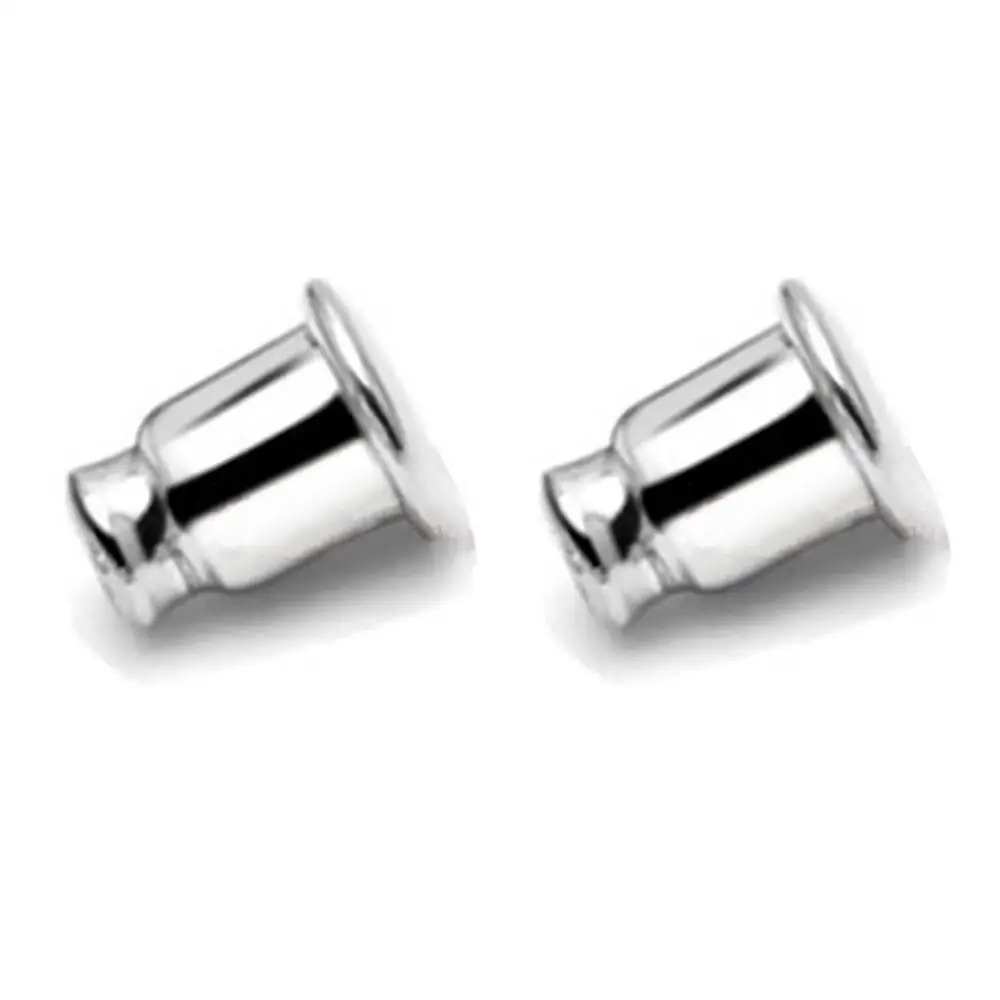 White Gold Color 2 Серьги с застежками в форме пули, модные украшения золотого цвета, Белые и розовые золотые застежки, прямой дизайн, 10 пар в партии - Цвет: White Gold Color 2