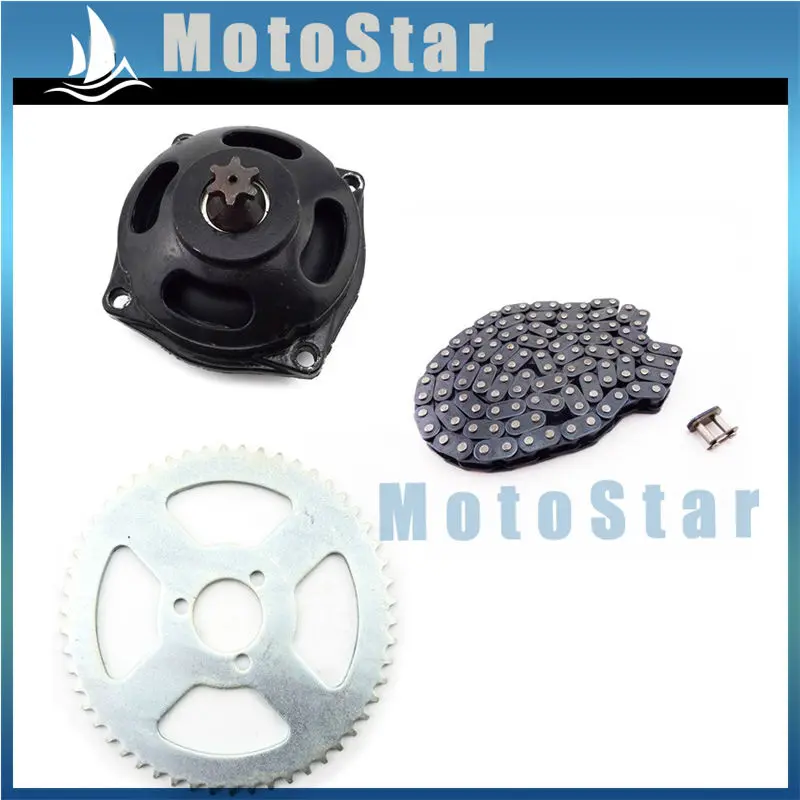 T8F 116 Links Chain 6 Tooth Gear Box 54T Rear Sprocket For 47cc 49cc Mini Pocket Bike Minimoto | Автомобили и мотоциклы