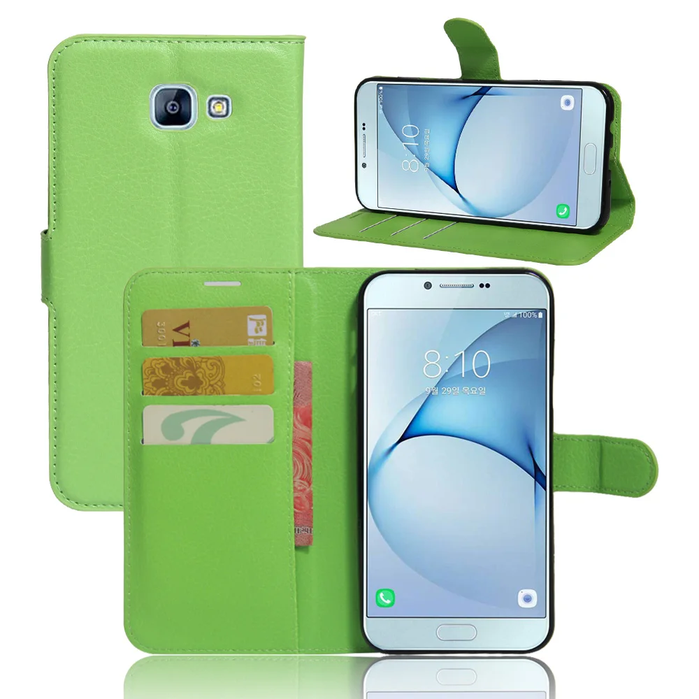 Чехол кошелек из искусственной кожи для Samsung Galaxy A8 2016 откидная подставка сумка