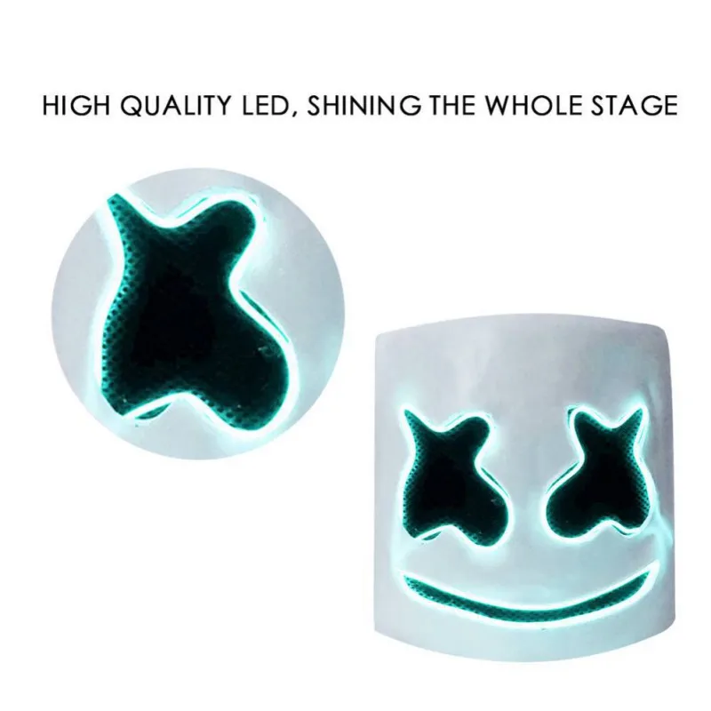 LED DJ музыка светящиеся маски партии маскарад маски анфас Обложка Головные уборы для взрослых Косплэй Хэллоуин фестиваль вечеринок