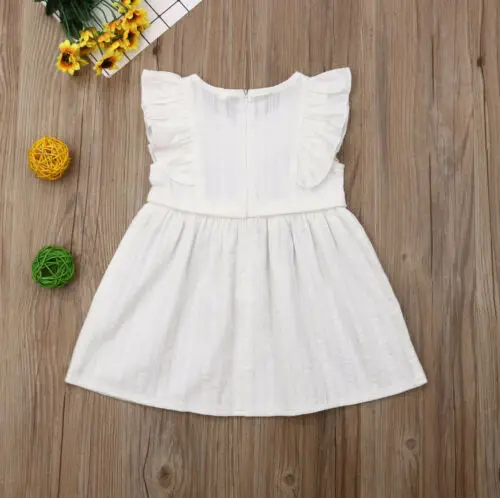 Милая летняя детская одежда для маленьких девочек кружевные вечерние платья