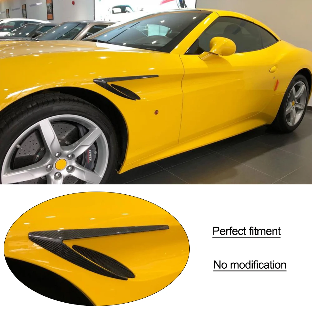 Для Ferrari California T Base Convertible 2-дверный купе 2015-2018 углеродное волокно бампер ребра