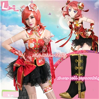 Love Live Cheongsam Пробуждение всех членов Nozomi Eli Nico Kotori Umi Honoka Maki Косплей Костюм китайское платье женские костюмы с юбкой - Цвет: Nishikino Maki