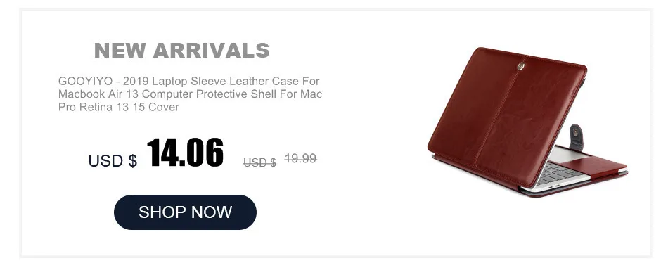 GOOYIYO- кожаный чехол для ноутбука Macbook Air 13 компьютерная защитная оболочка для Mac Pro retina 13 15 крышка