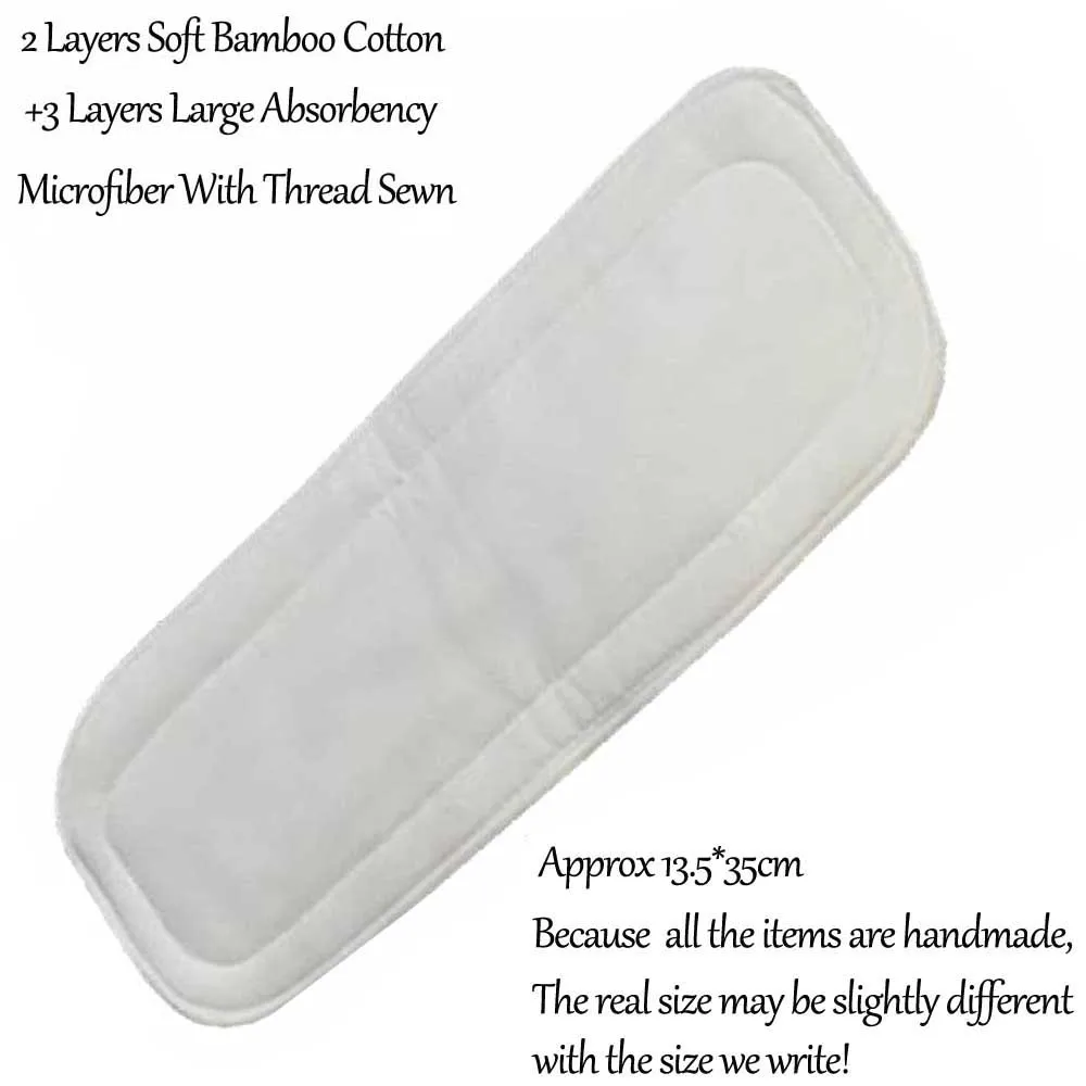 Groove Bamboo Cotton Бамбуковый уголь многоразовые вставки для подгузников бамбуковый хлопок пеньковая Ткань подгузник пеленальный коврик подгузник из микрофибры вкладыши моющиеся - Цвет: Groove Bamboo Cotton