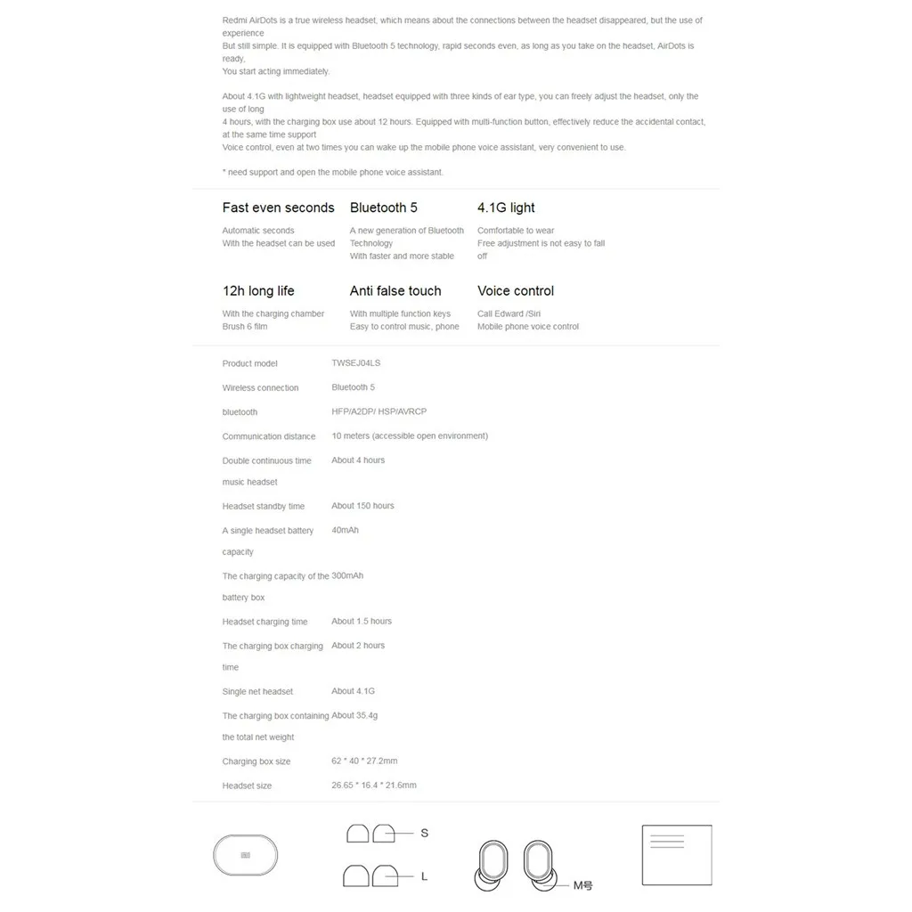 iaomi Redmi Airdots TWS Bluetooth наушники стерео бас Bluetooth 5,0 Eeadphones с микрофоном Handsfree Наушники управление AI