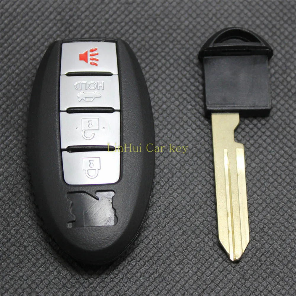 PINECONE для NISSAN TEANA GTR SYLPHY TIIDA QASHQAI MORANO дистанционный ключ 4 кнопки Тип B корпус ключа с