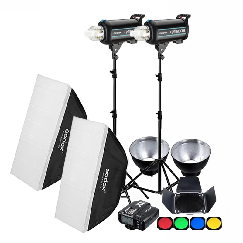 2x Godox QS400II QS600II QS800II QS1200II 2 4G беспроводной X1T передатчик студийный