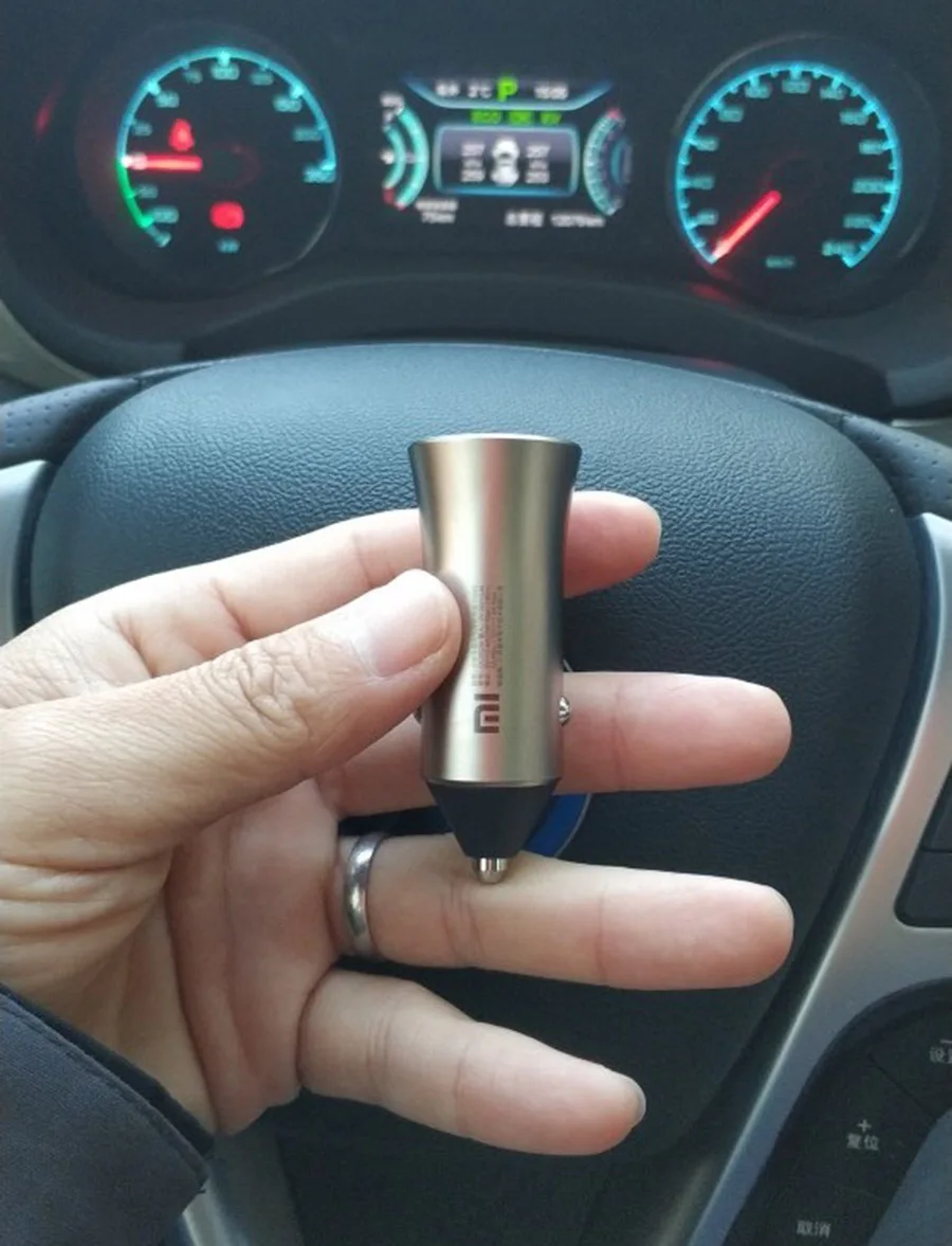 Оригинальное автомобильное зарядное устройство Xiaomi Dual USB 5 В/2,4 А 18 Вт, быстрая зарядка, полностью металлическое, совместимое с телефоном Android, iPhone, iPad