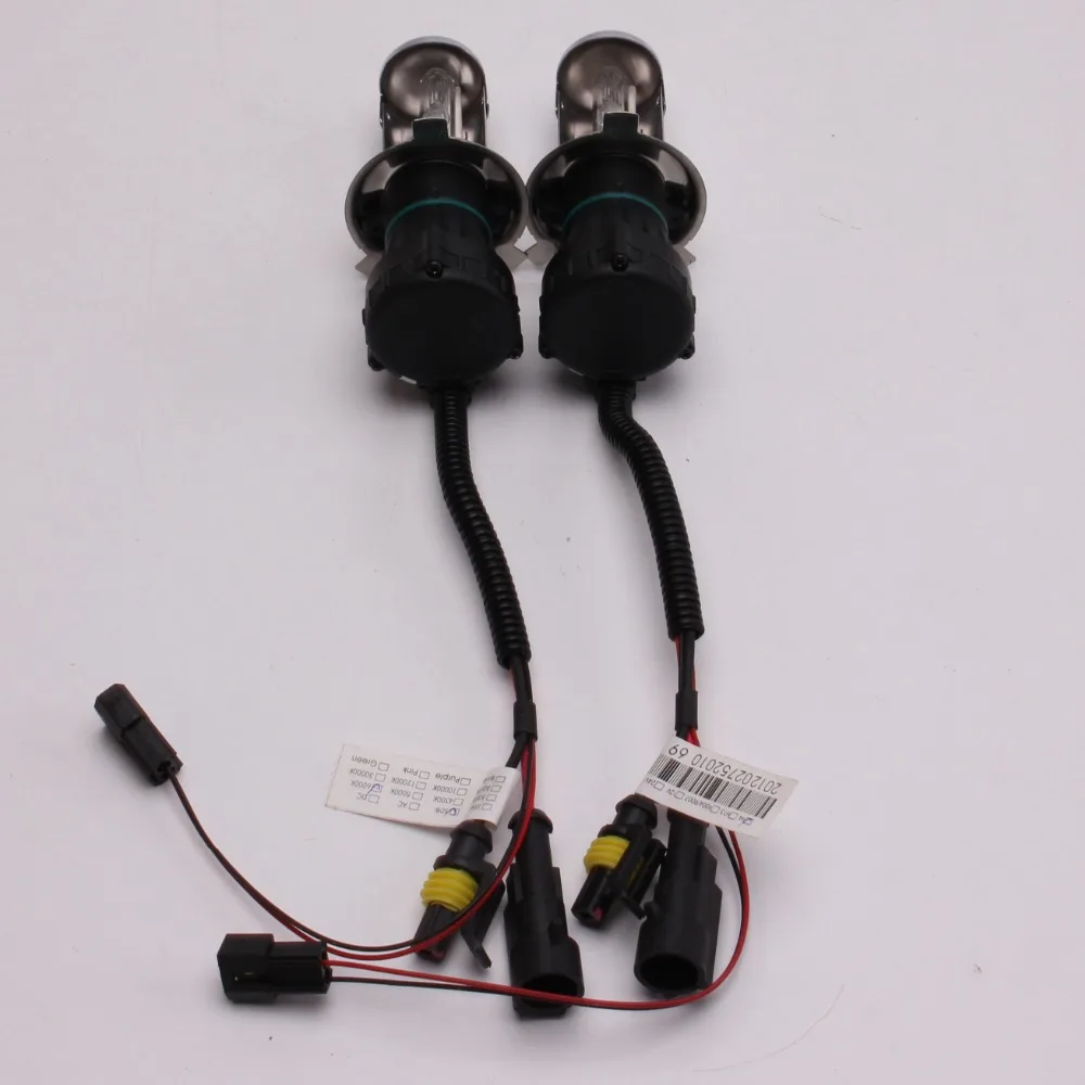 2 шт. H4 Hi/Lo HID ксеноновая лампа 35 Вт 55 проводное реле Bi Xenon супер яркая 12 В