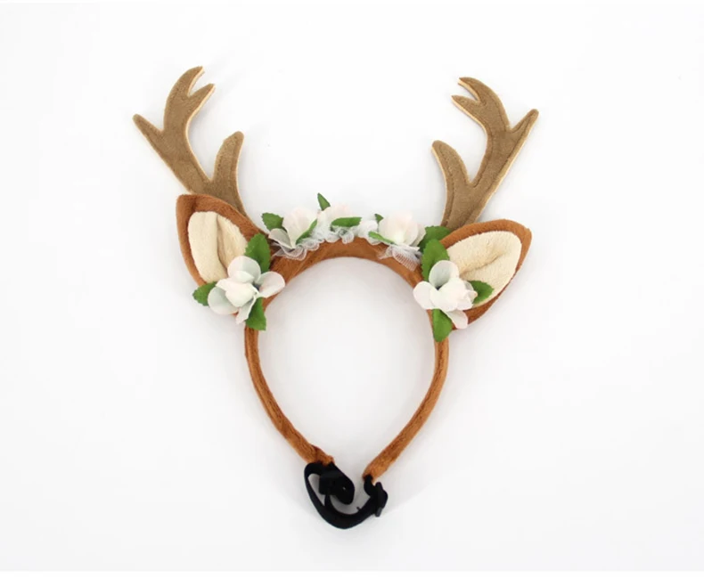 Pet Hair Band Christmas Elk Head Hoop Hair Accessories for Cats Dogs Christmas Decoration for Pets Good Quality - Цвет: Shown as picture