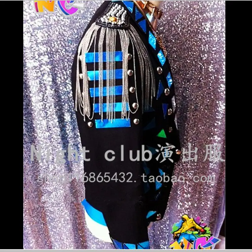 Мужская одежда Lager бесплатная доставка для сцены Dj черная тема синяя линза с