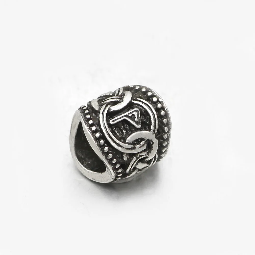 24 шт. серебряные бусины для браслета ожерелья|beads for bracelets|viking beadsbeard beads |