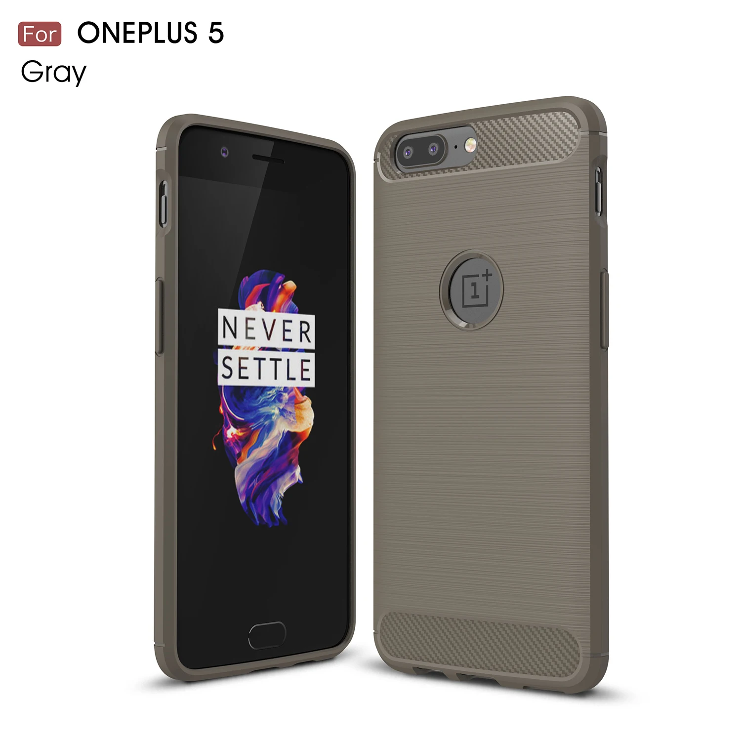 ТПУ мягкий чехол для телефона Oneplus 5 с анти-отпечатки матовый углеродного волокна