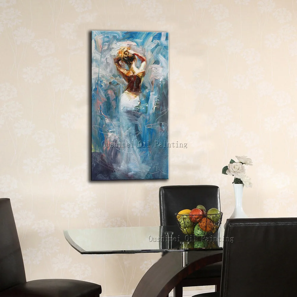 Картина маслом на холсте с изображением красивой леди | Дом и сад