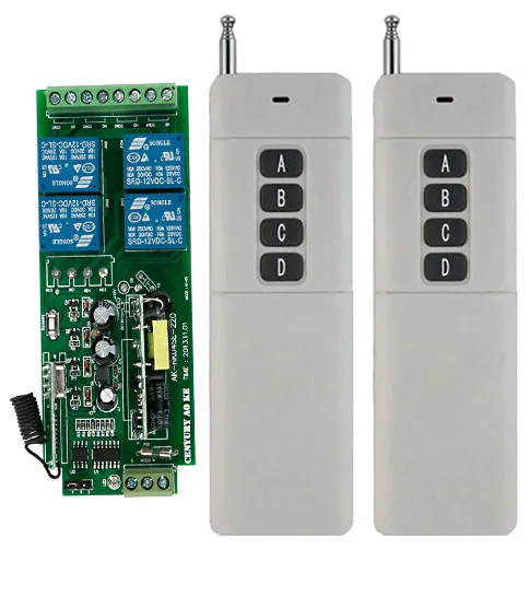 Беспроводной пульт дистанционного управления AC 85-250 В 110 220 4 канала RF релейный