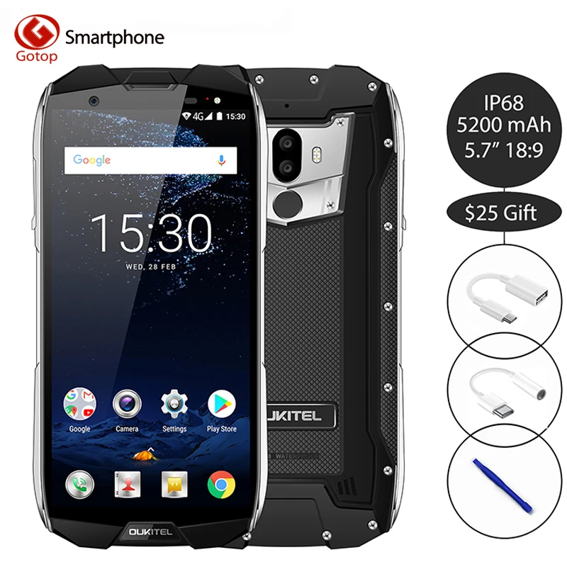 Oukitel WP5000 18:9 дисплей мобильного телефона Helio P25 Восьмиядерный 6G ram 64G rom