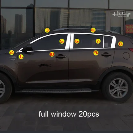 Горячая нержавеющая сталь оконная рама отделка подоконник окно decoratio для KIA Sportage