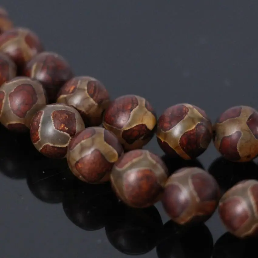 

2Strand/lot of 8/10/12mm Tibetan Old Dzi Crack Football Round Beads Wholesale,Tibetan Agates Dzi Natural Stone Round Beads