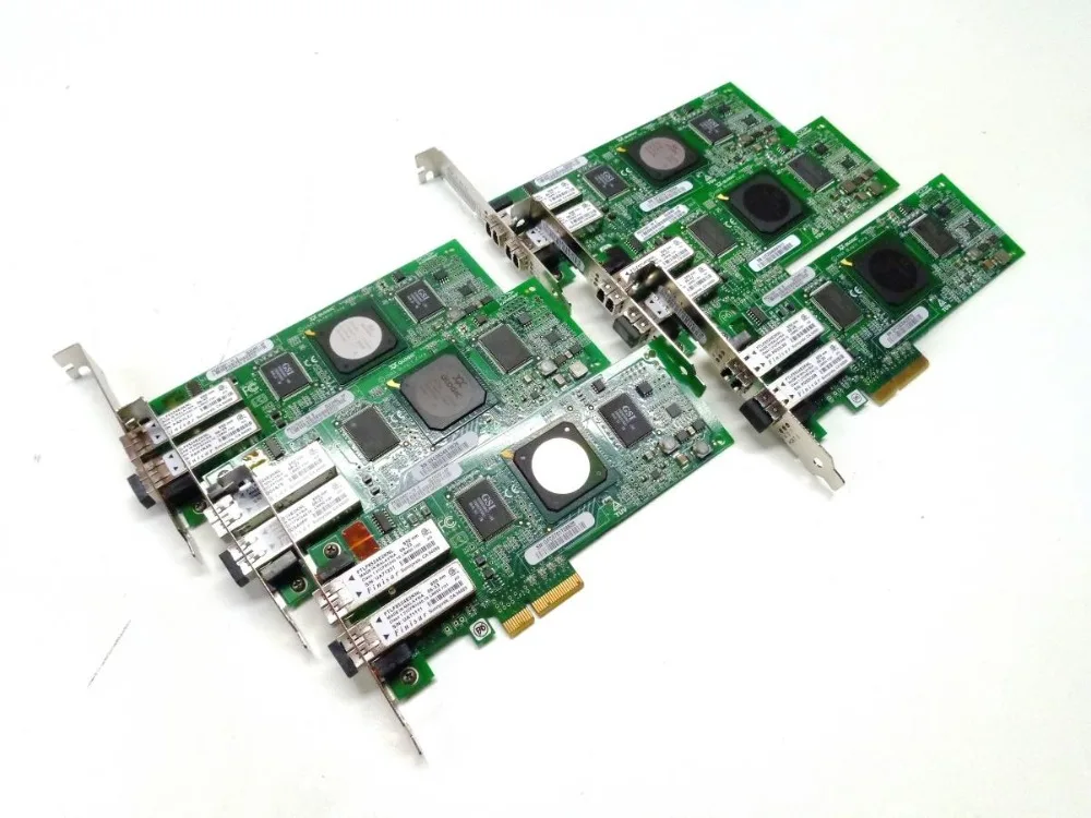 RaidStorage QLogic QLE2462 CK 2 порта 4 Гбит/с двойной SFP + FC SR Optic PciE контроллер оптоволоконные