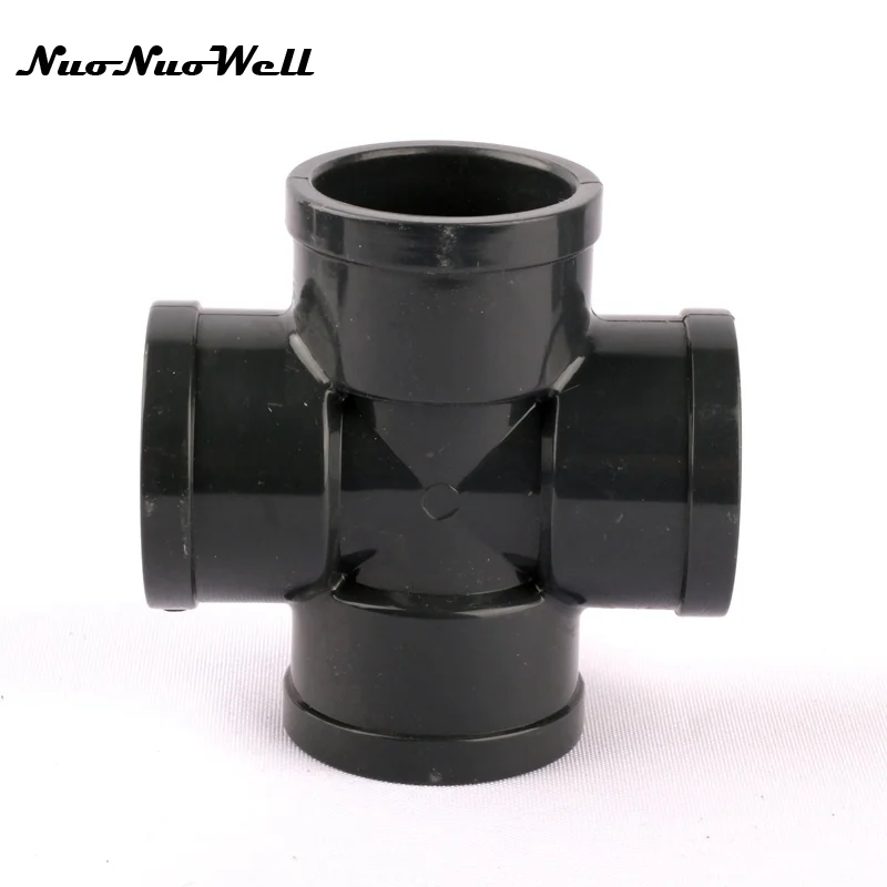 

1pcs NuoNuowell 40mm Hose 4 Ways Cross Connector for Garden Micro Drip Irrigation Watering System Fittings Aquarium Supplies