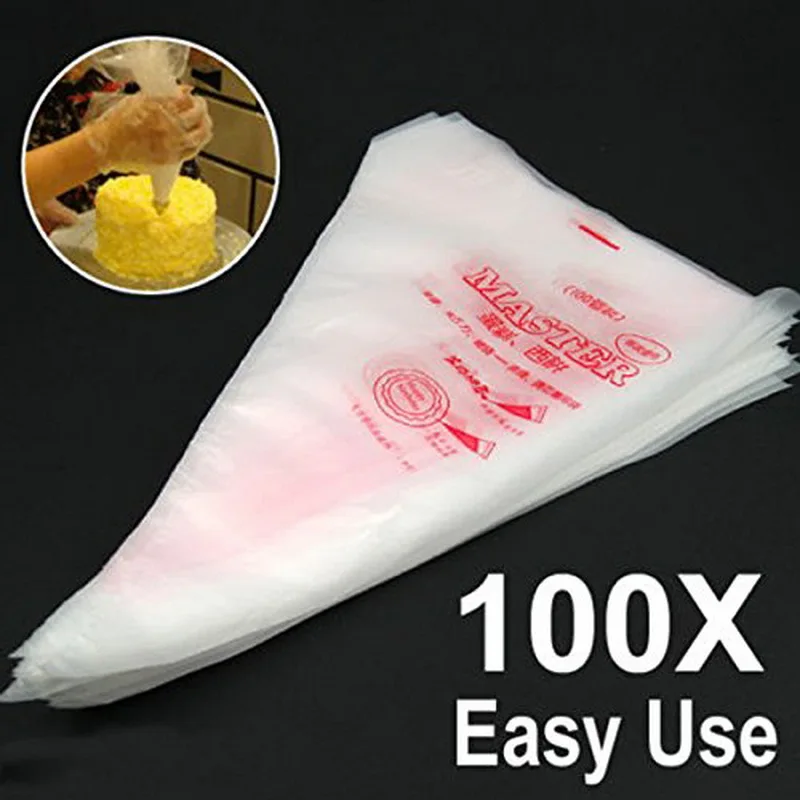 100 шт. Одноразовые Обледенение тортов труб мешки Цветочная модель пицца крем для