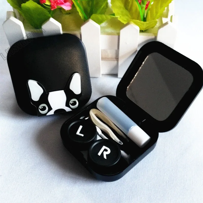 LIUSVENTINA DIY акриловый милый собачий чехол для контактных линз очков Чехол цветных