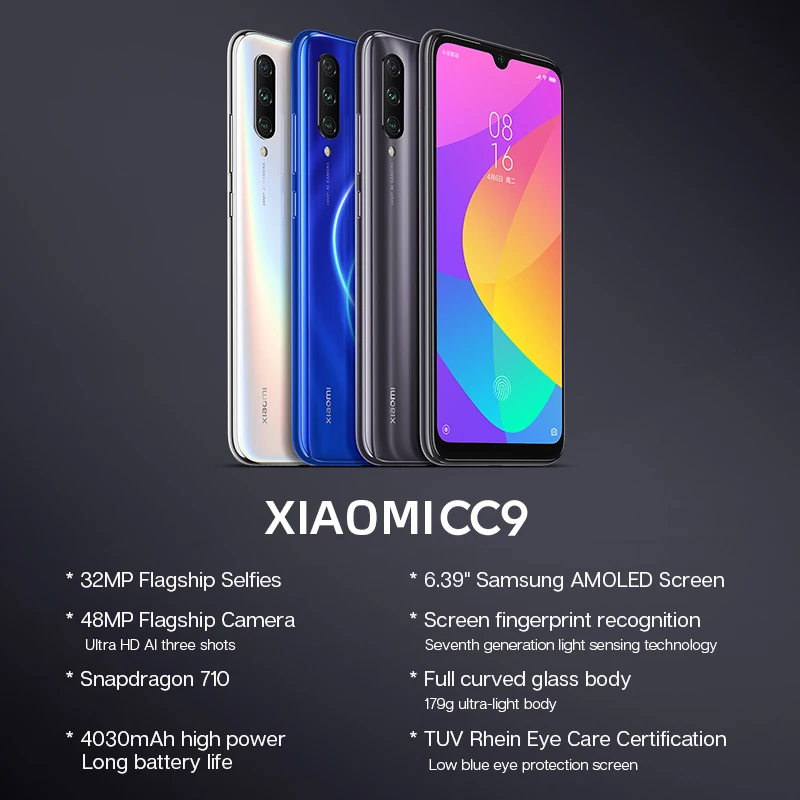 Глобальная ПЗУ Xiaomi Mi CC9 CC 9 6 GB ram 128 rom мобильный телефон Snapdragon 710 48MP Тройная камера
