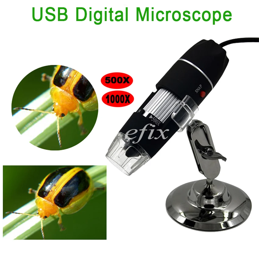 Цифровой микроскоп 500X 1000X 8 светодиодный USB для пайки электронный